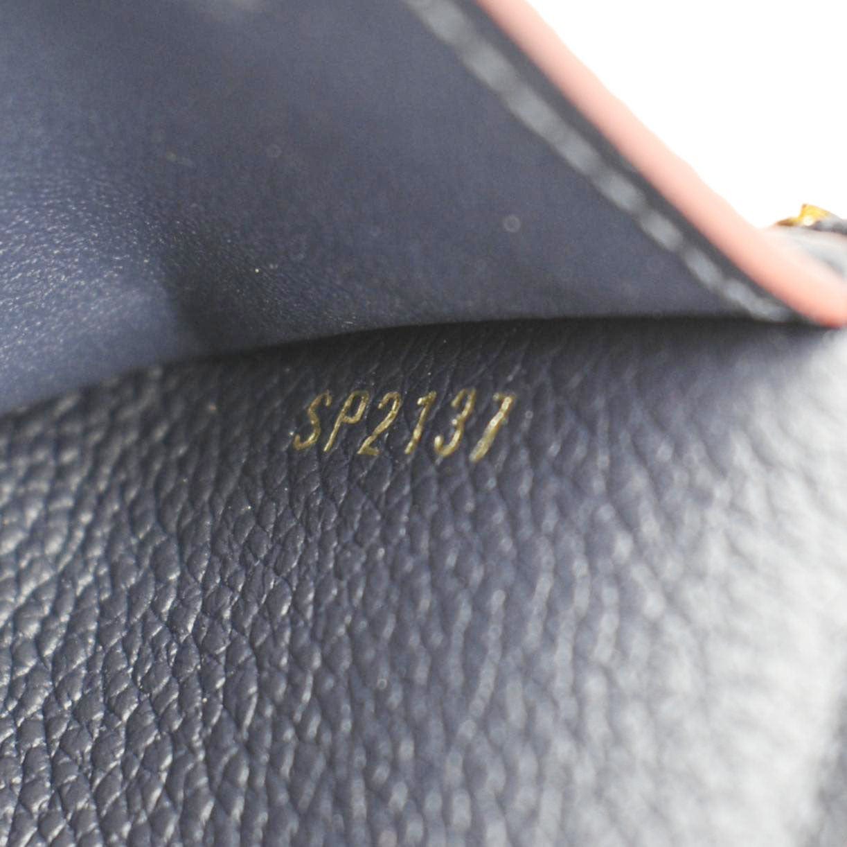 LOUIS VUITTON Victorine Monogram Empreinte Wallet Navy Blue