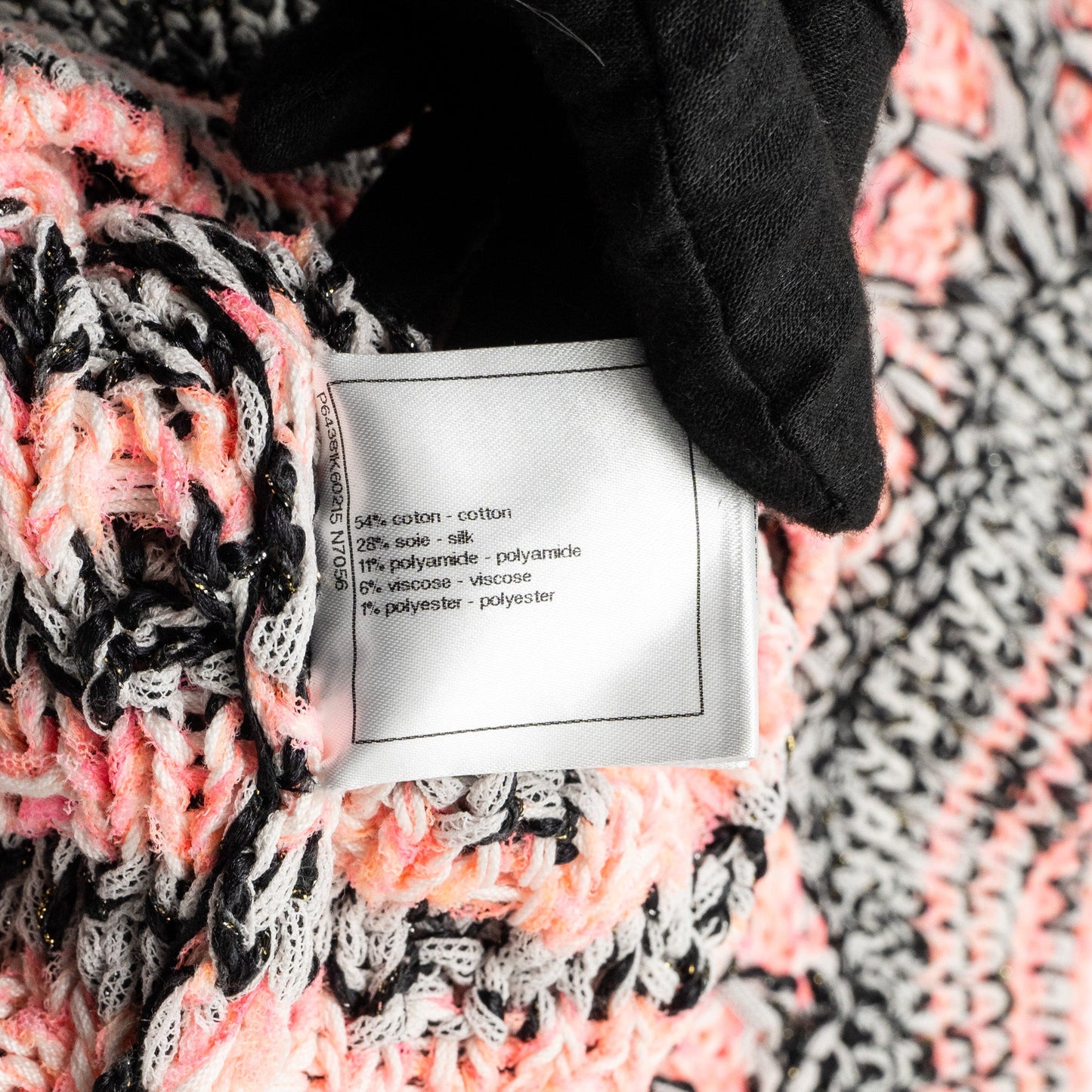 Chanel 20S Size 34 Stripe Pullover / Backbuttons Cotton / Silk Pink / White / Black