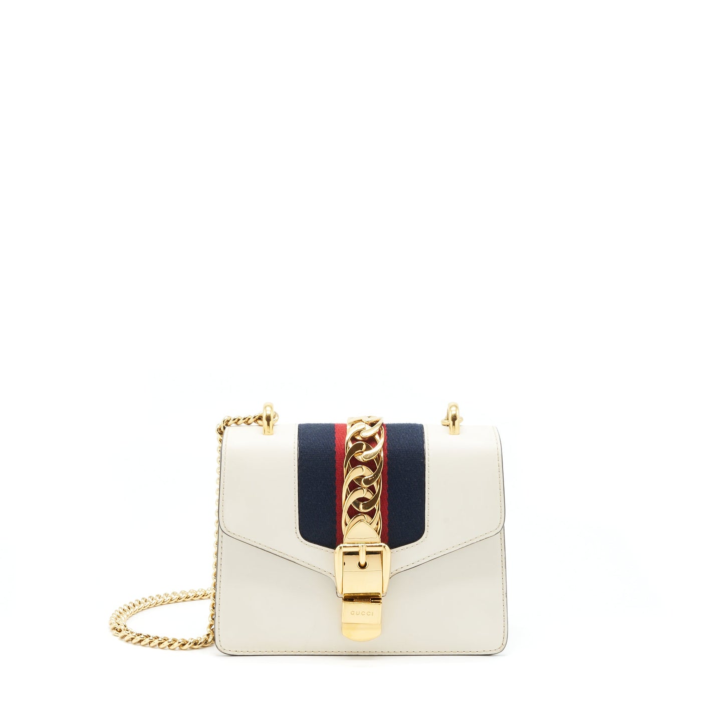 Gucci Mini Sylvie Chain Bag White