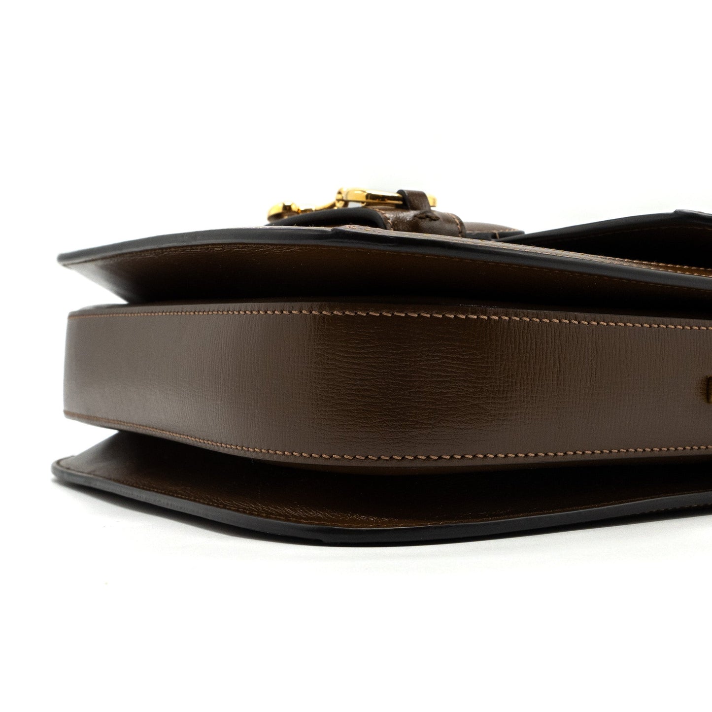 Gucci Horsebit 1955 Shoulder Bag GG Supreme Canvas/ Leather Brown