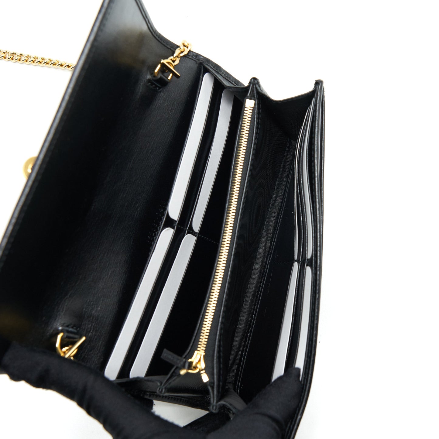 Gucci Jackie 1961 Chain Wallet Black