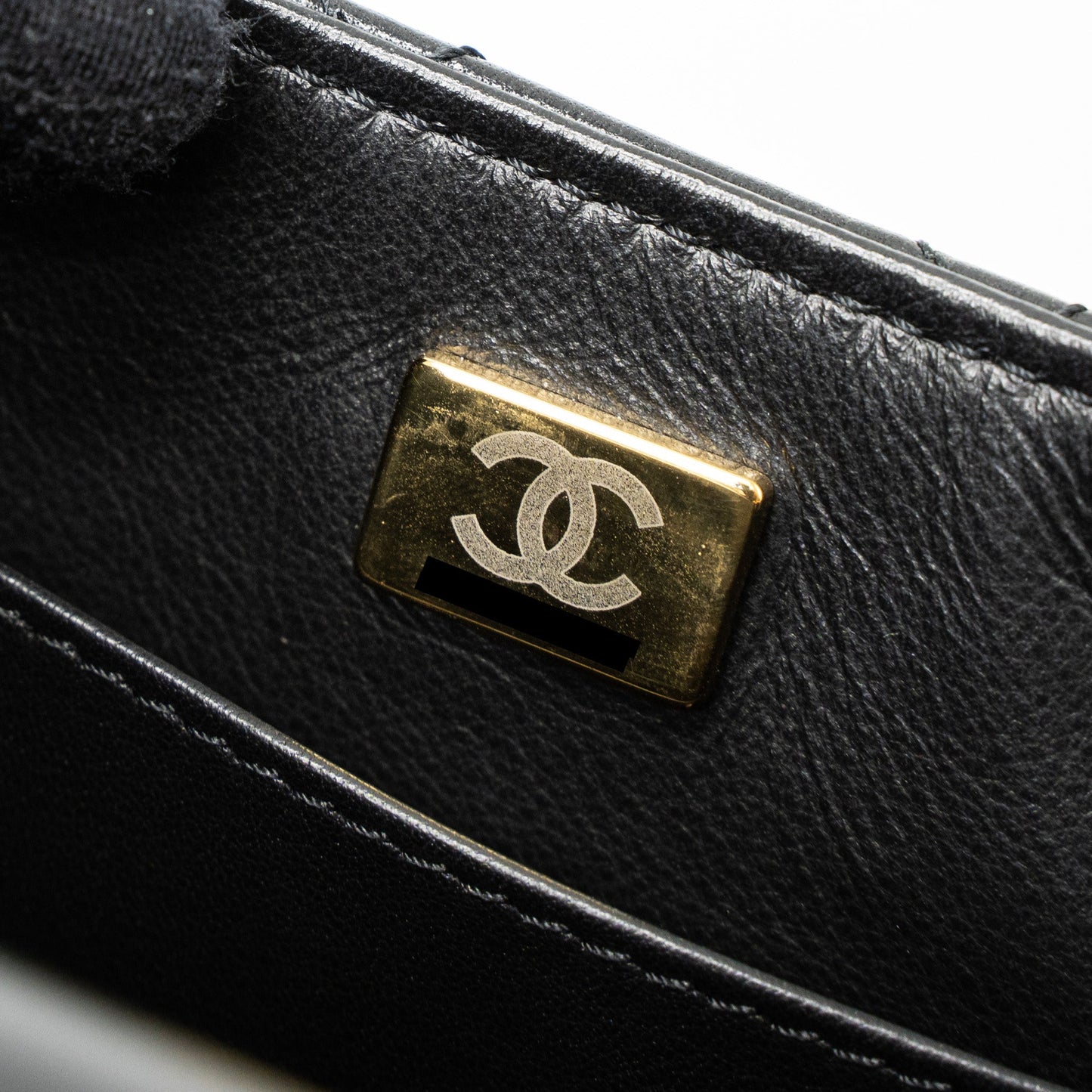Chanel 22K Retro New Classic Square Mini Flap Bag Goatskin Black Brushed (Microchip)