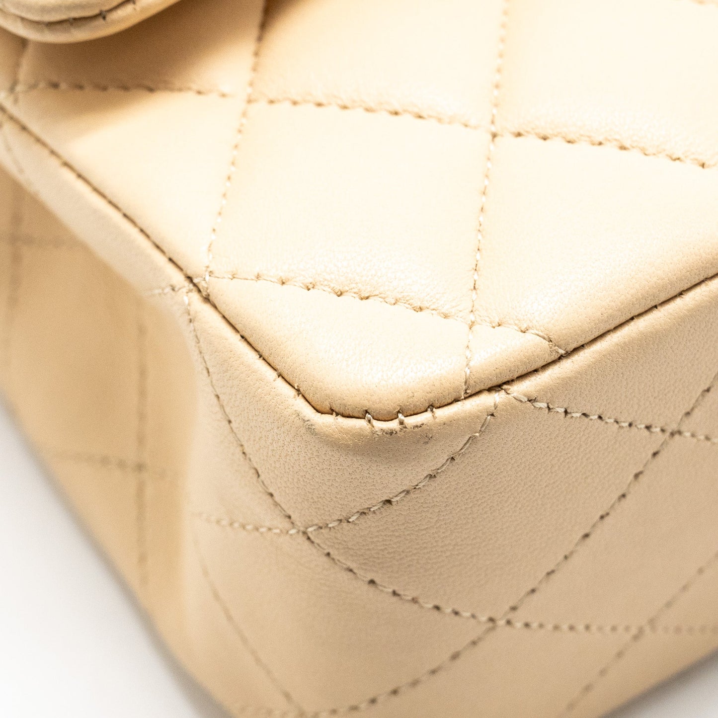 Chanel Medium Classic Double Flat Bag Lambskin Beige