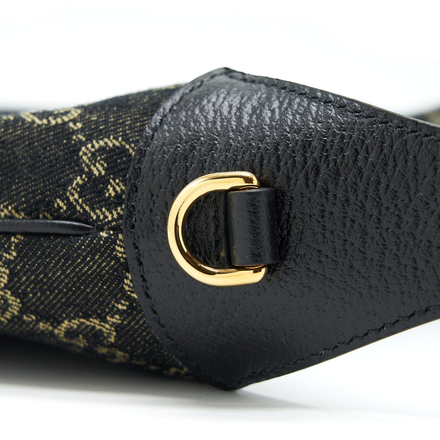 Gucci Jackie 1961 Small Shoulder Bag Denim/Leather Black