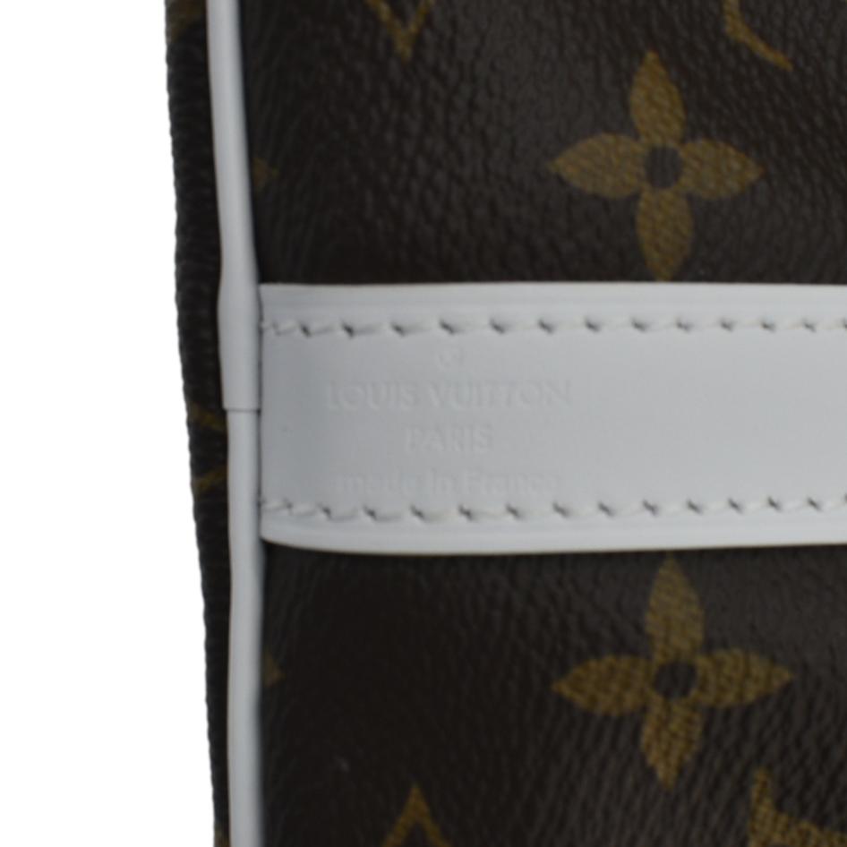 LOUIS VUITTON Speedy 25 Bandouliere LV Match Monogram Canvas Satchel Bag White