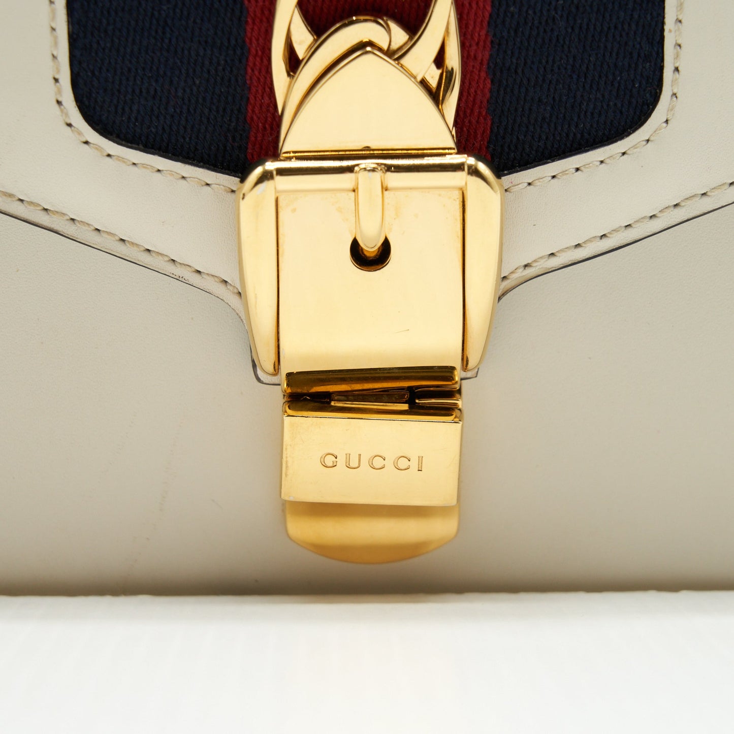 Gucci Mini Sylvie Chain Bag White