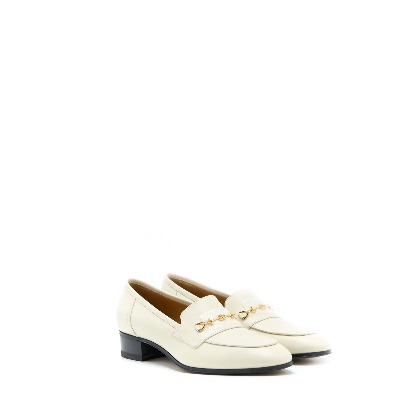 Gucci Size 38 Women�s Loafer with Horsebit Calfskin White