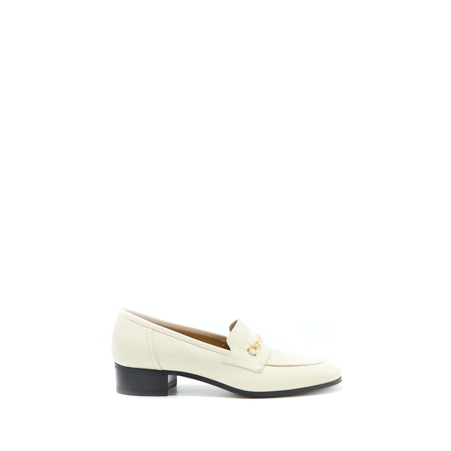 Gucci Size 38 Women�s Loafer with Horsebit Calfskin White