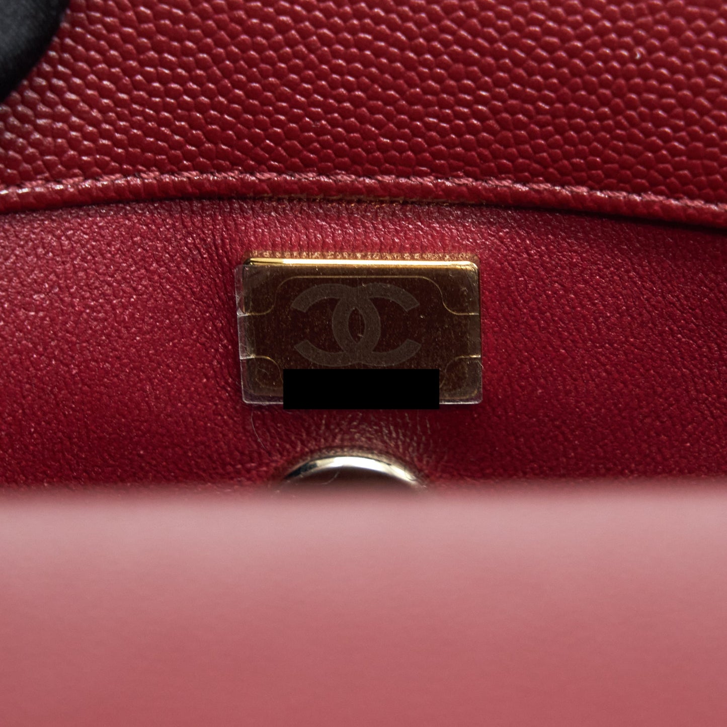Chanel 21A Small Coco Handle Caviar NC635 Burgundy L