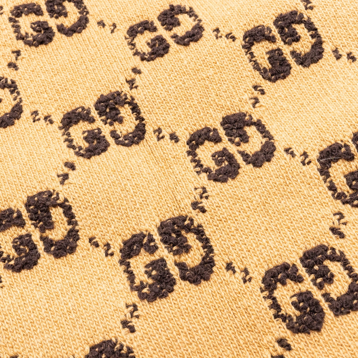 Gucci Size XS GG Motif Boucle Jacquard Skirt Wool Brown