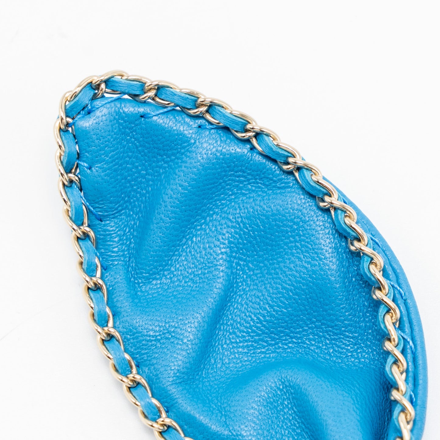 Chanel Hair Ring leather blue