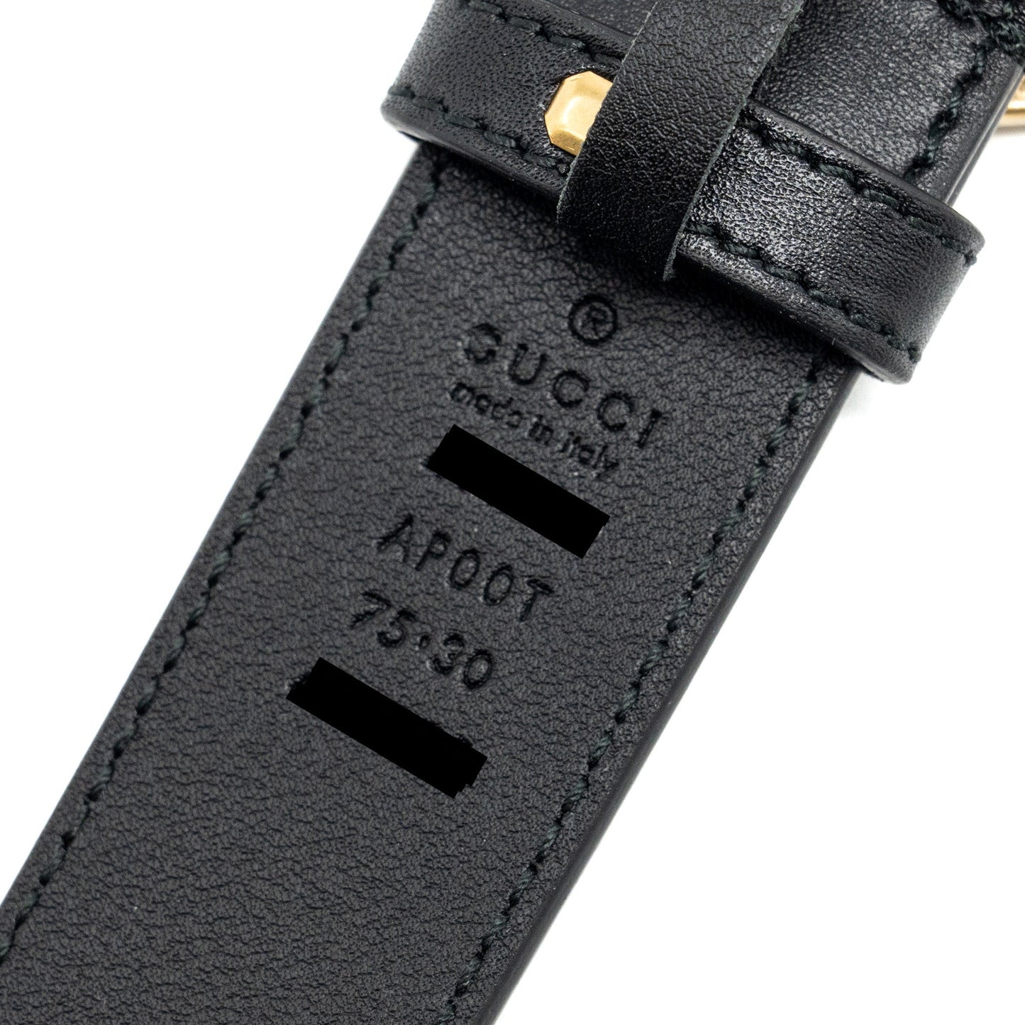 Gucci size 75 GG marmont thin belt black