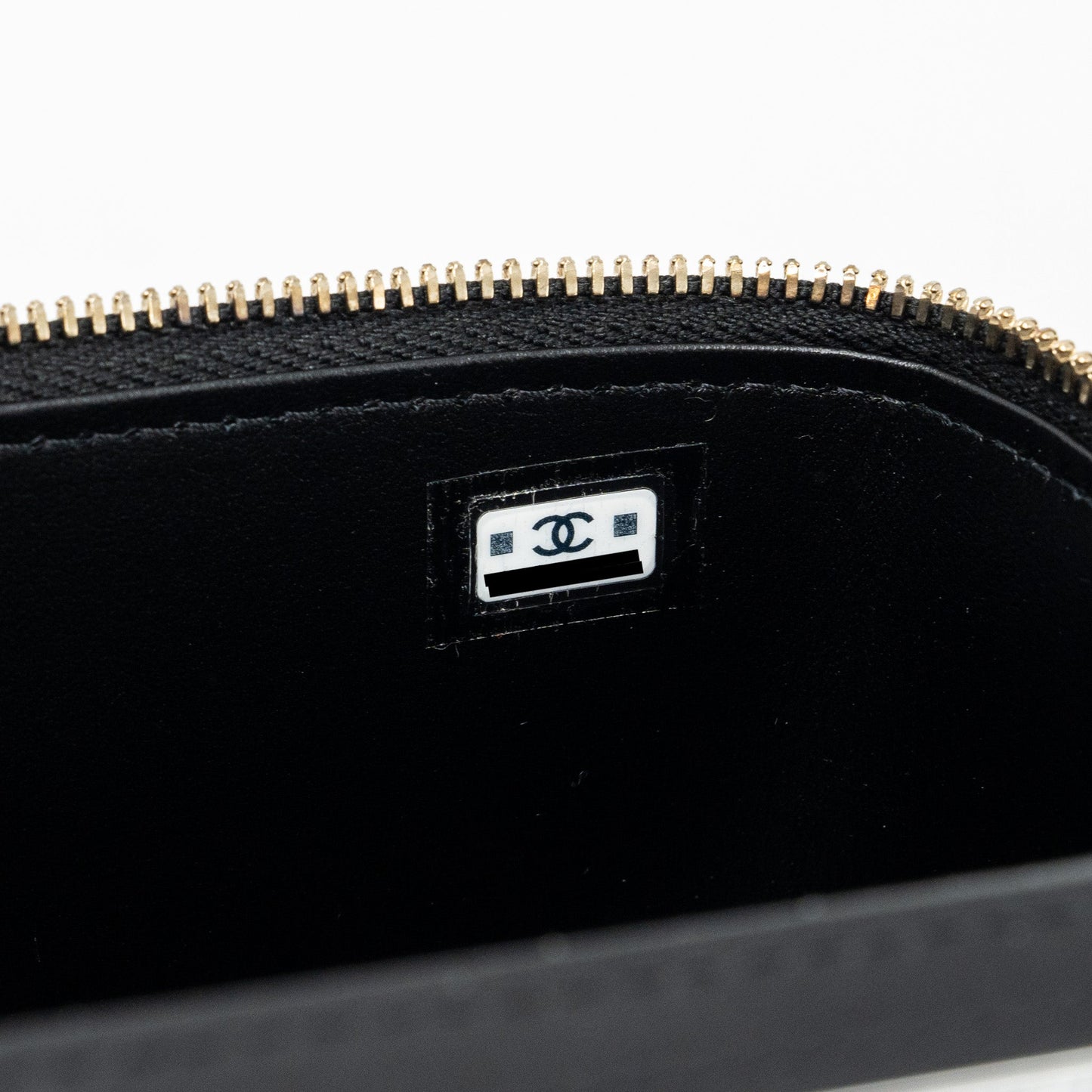 Chanel long vanity case with charms chain Calfskin Black L (microchip)