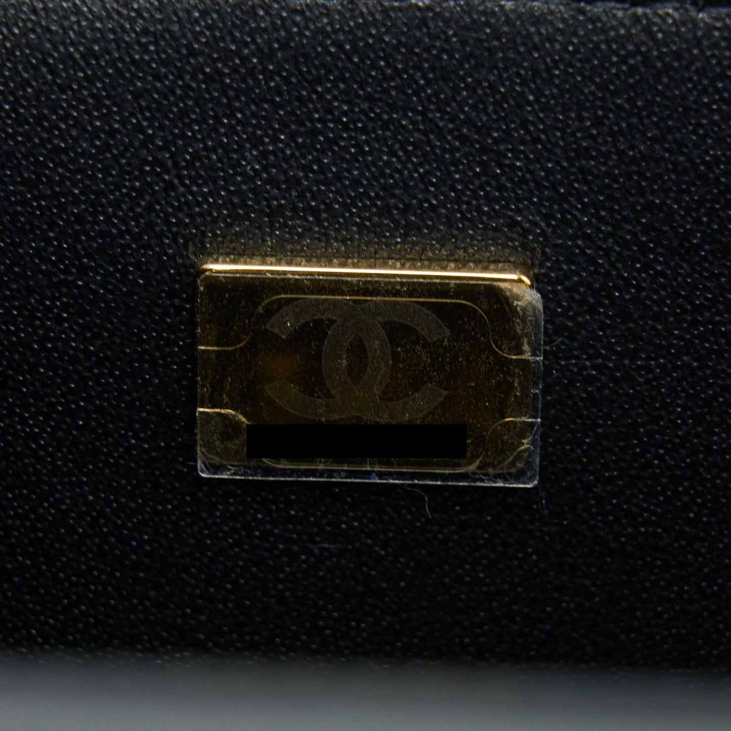 Chanel 21K Top Handle Mini Rectangular Flap Bag Lambskin Black Brushed (Microchip)