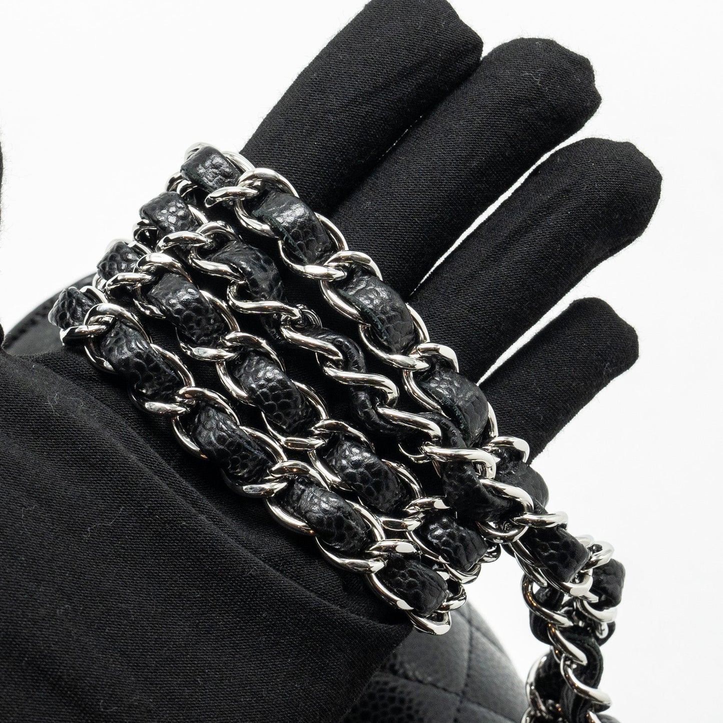 Chanel Small Classic Double Flap Bag Caviar BLACK (Microchip)