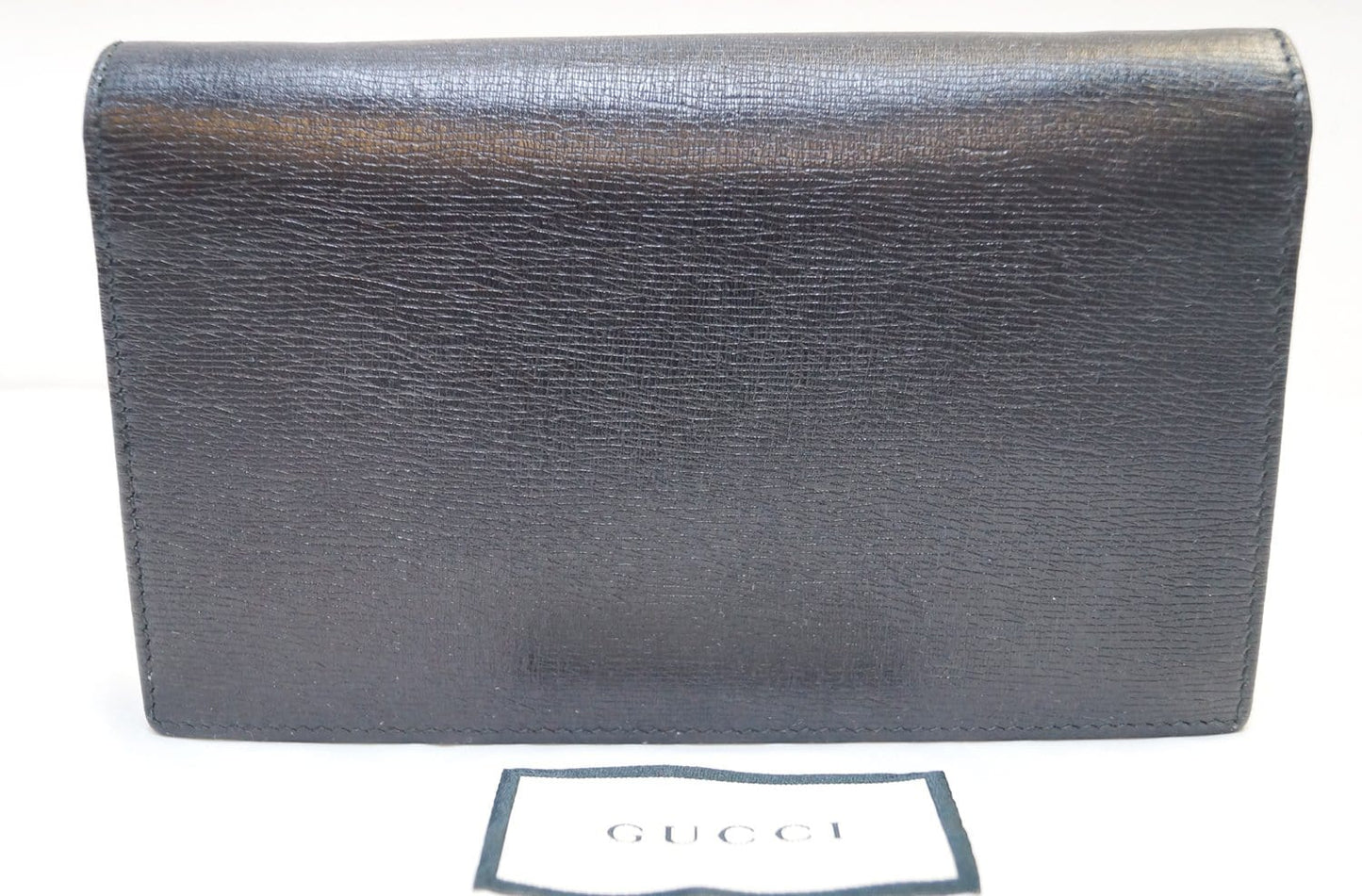 GUCCI Chain Black Crossbody Clutch Bag 354697