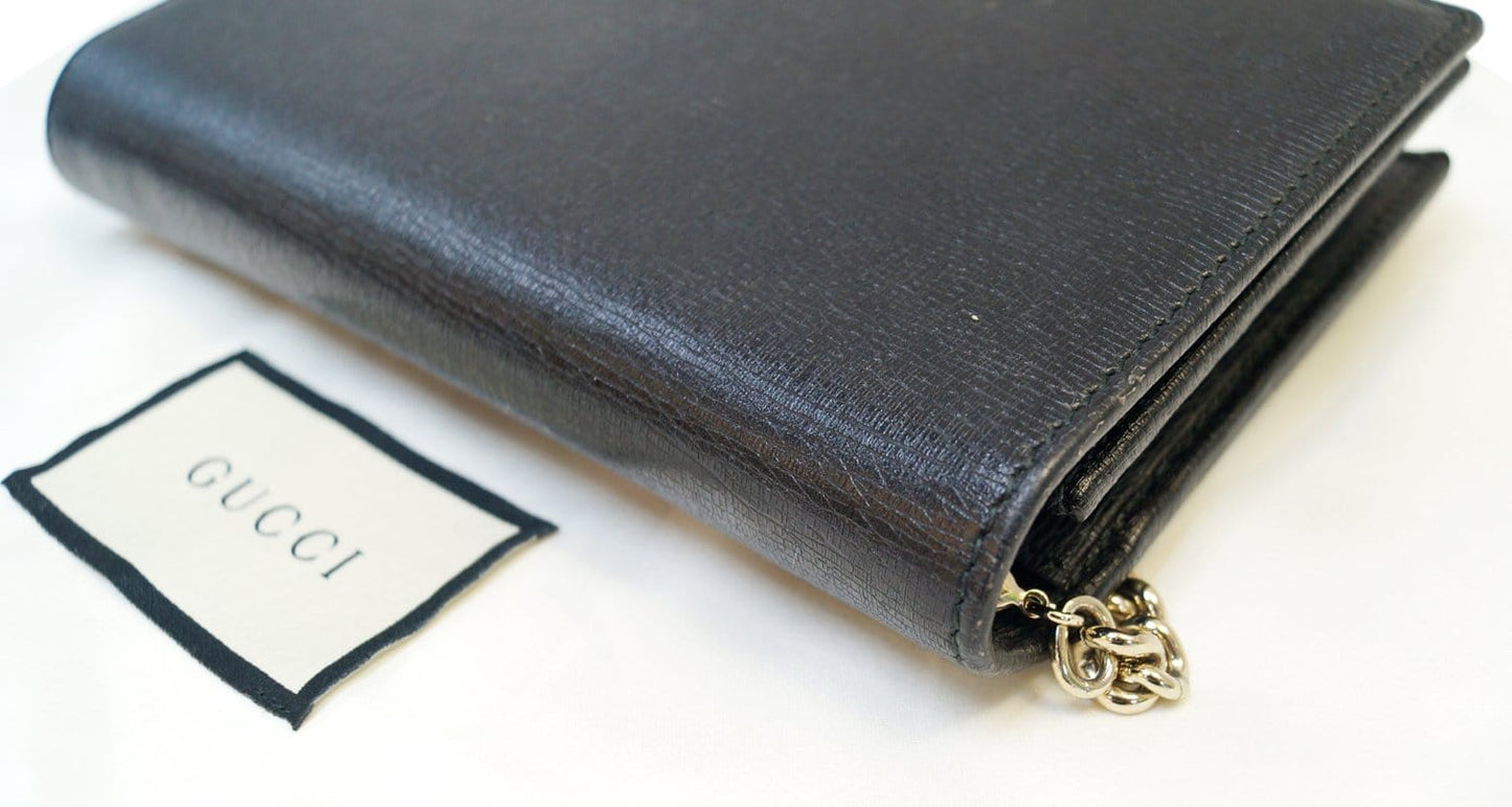 GUCCI Chain Black Crossbody Clutch Bag 354697