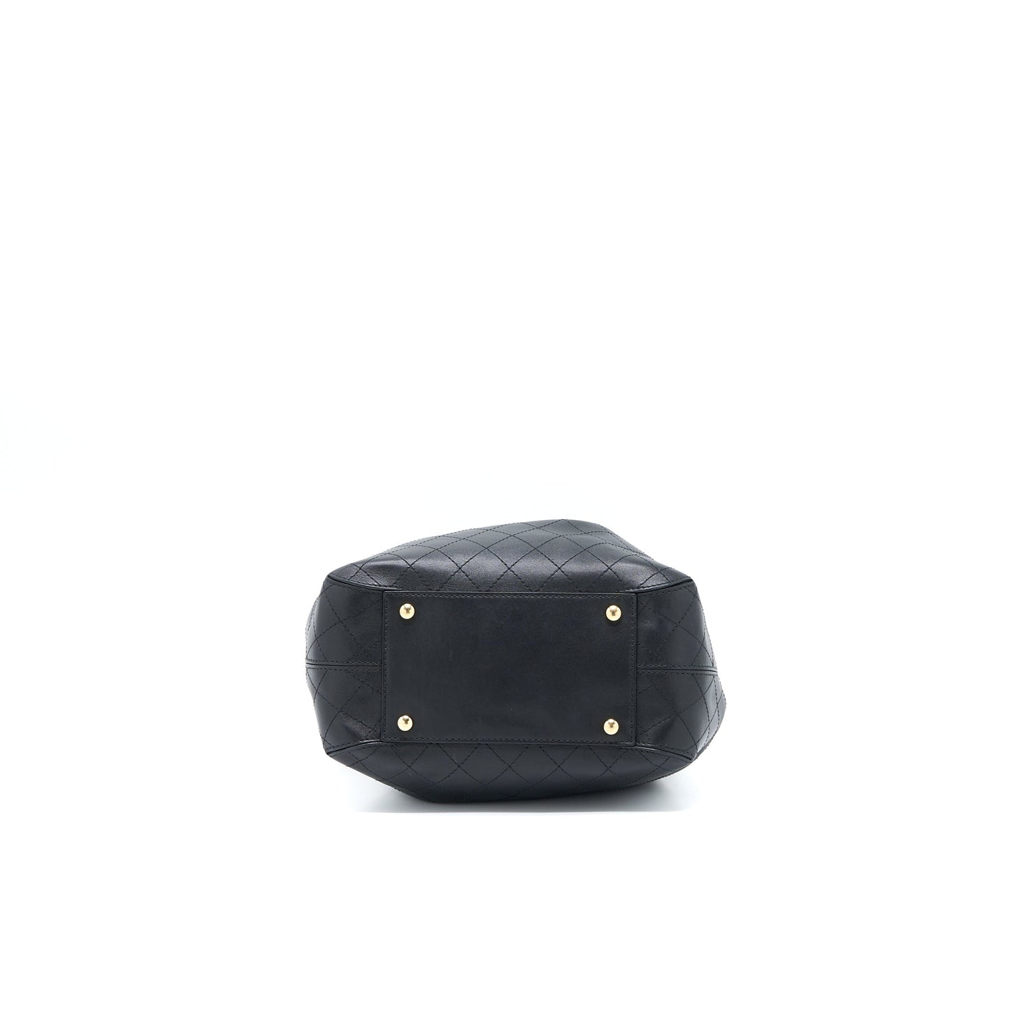Chanel Drawstring Bucket Bag Calfskin Black L