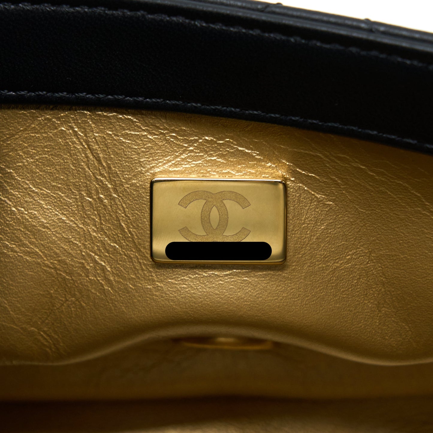 Chanel Pearl Crush Mini Square Flap Bag Lambskin Black (Microchip)