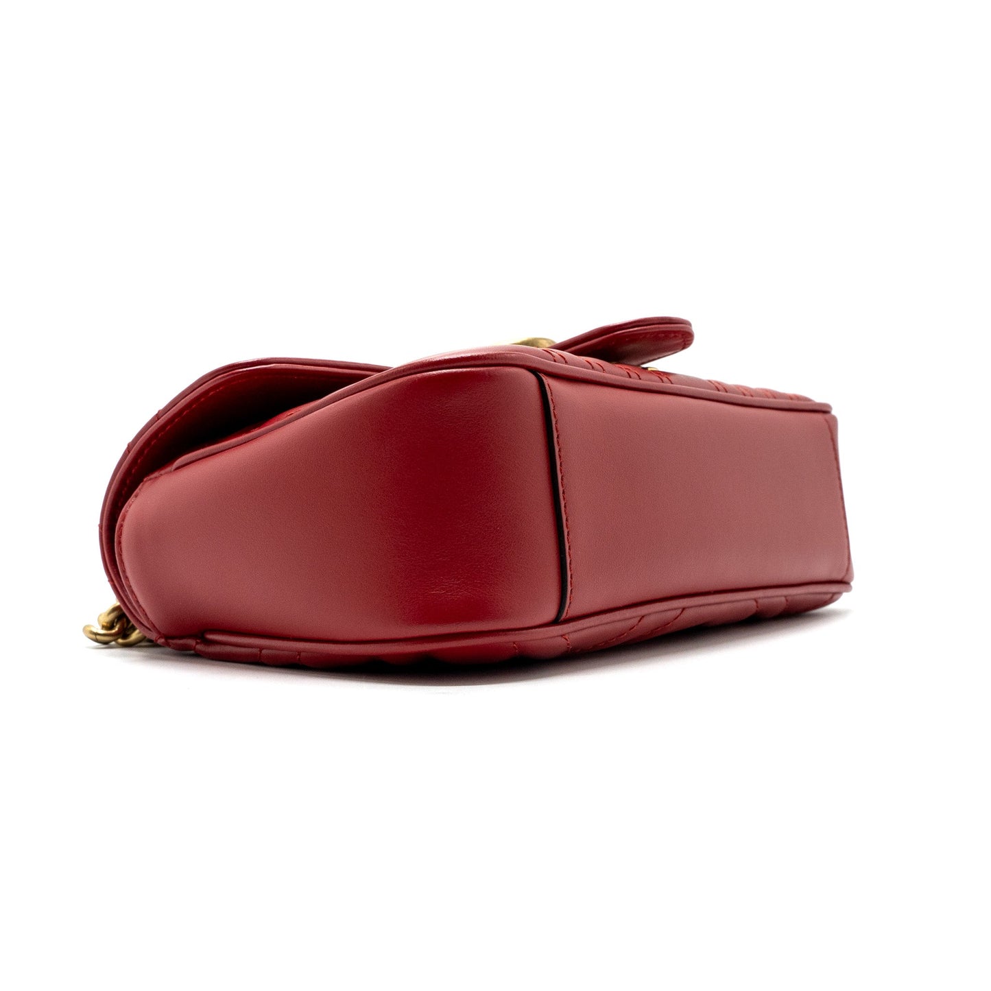 Gucci Mini GG Marmont matelasse calfskin red