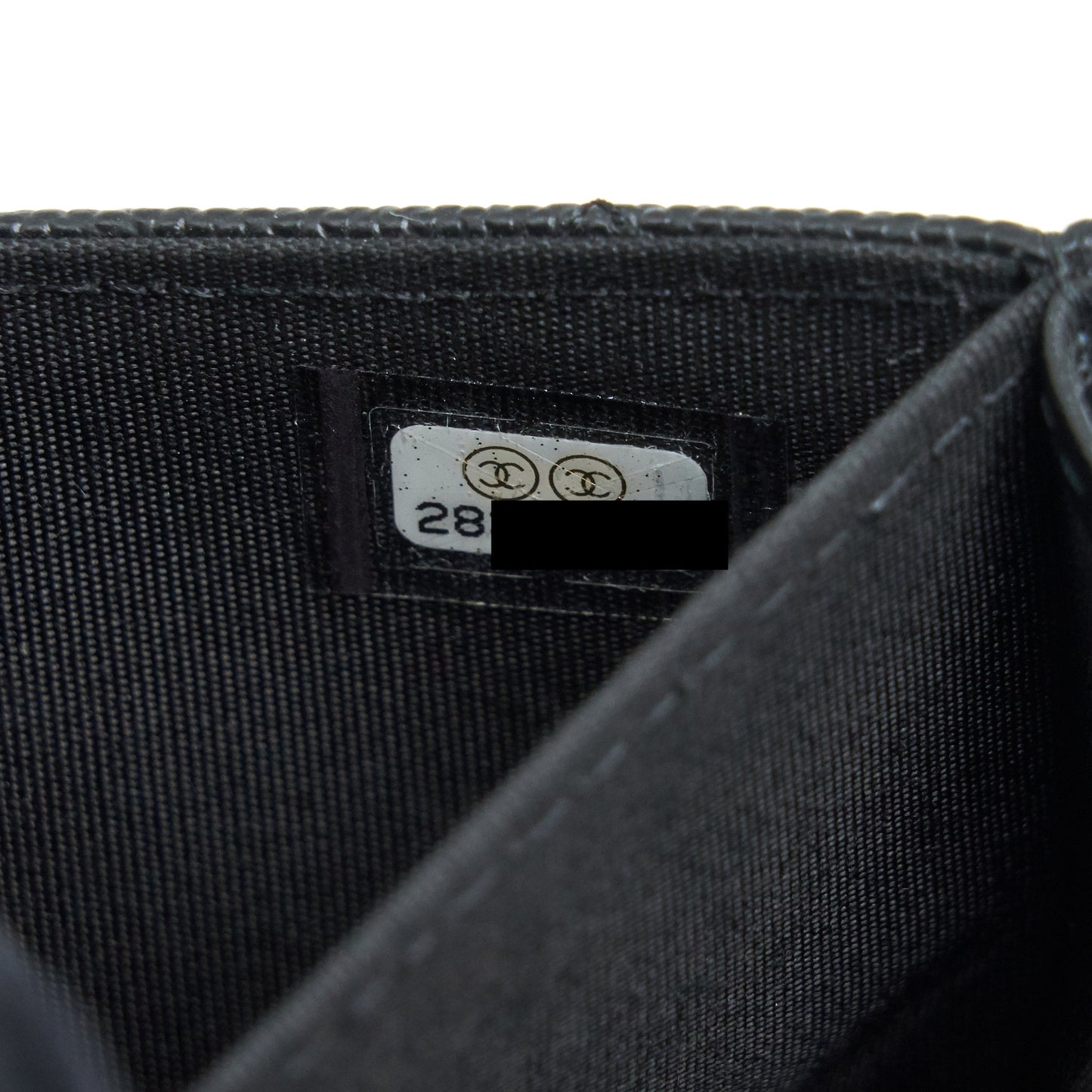 Chanel Filigree Flap Card Holder Caviar Black