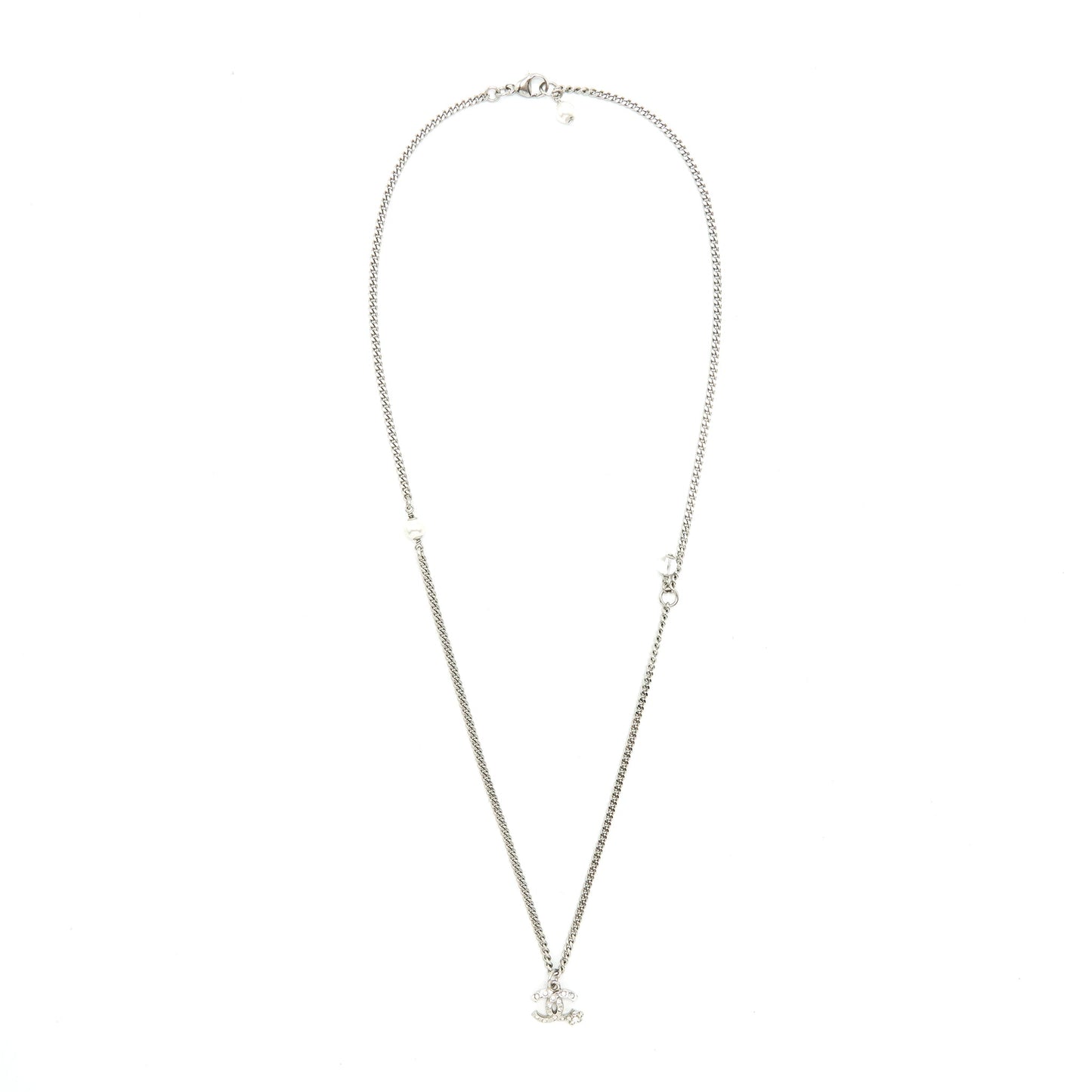 Chanel mini CC logo necklace