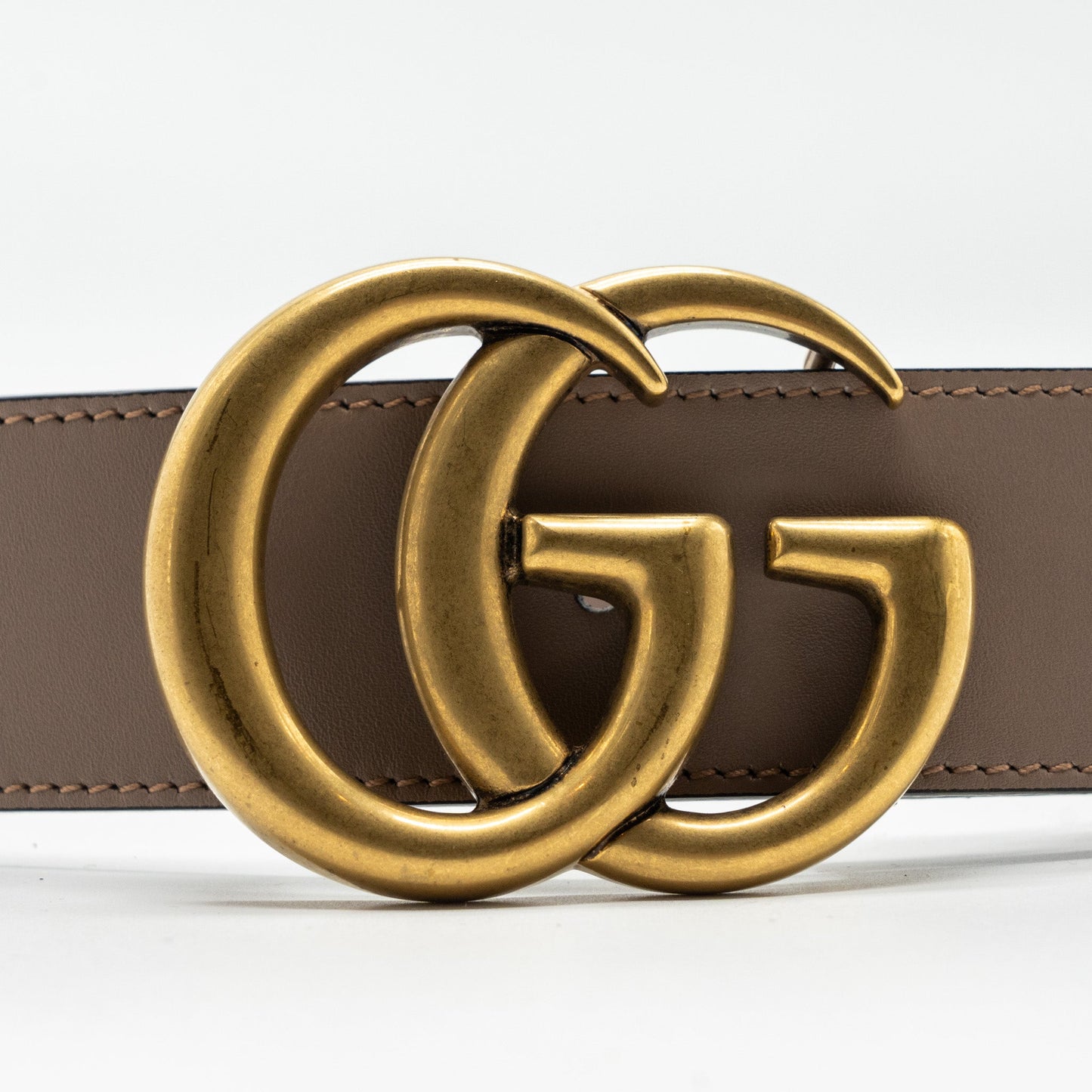 Gucci Size 95 2015 Re-Edition Wide Leather Belt Beige