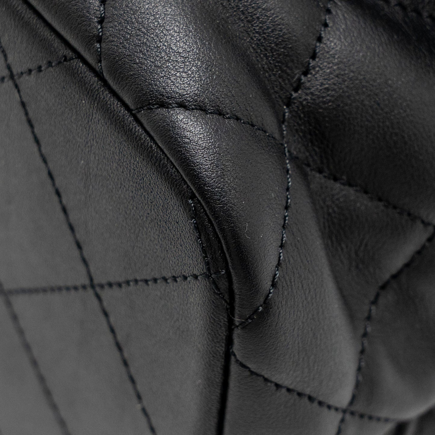 Chanel Drawstring Two Pockets Backpack Calfskin Black
