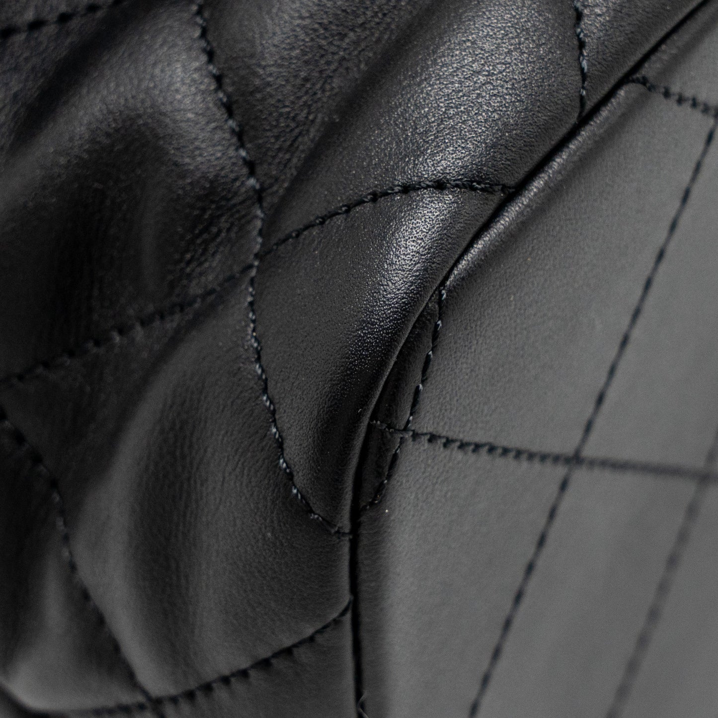 Chanel Drawstring Two Pockets Backpack Calfskin Black