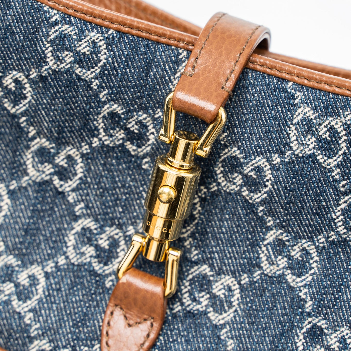 Gucci Mini 1961 Jackie Bag Denim Blue/Brown
