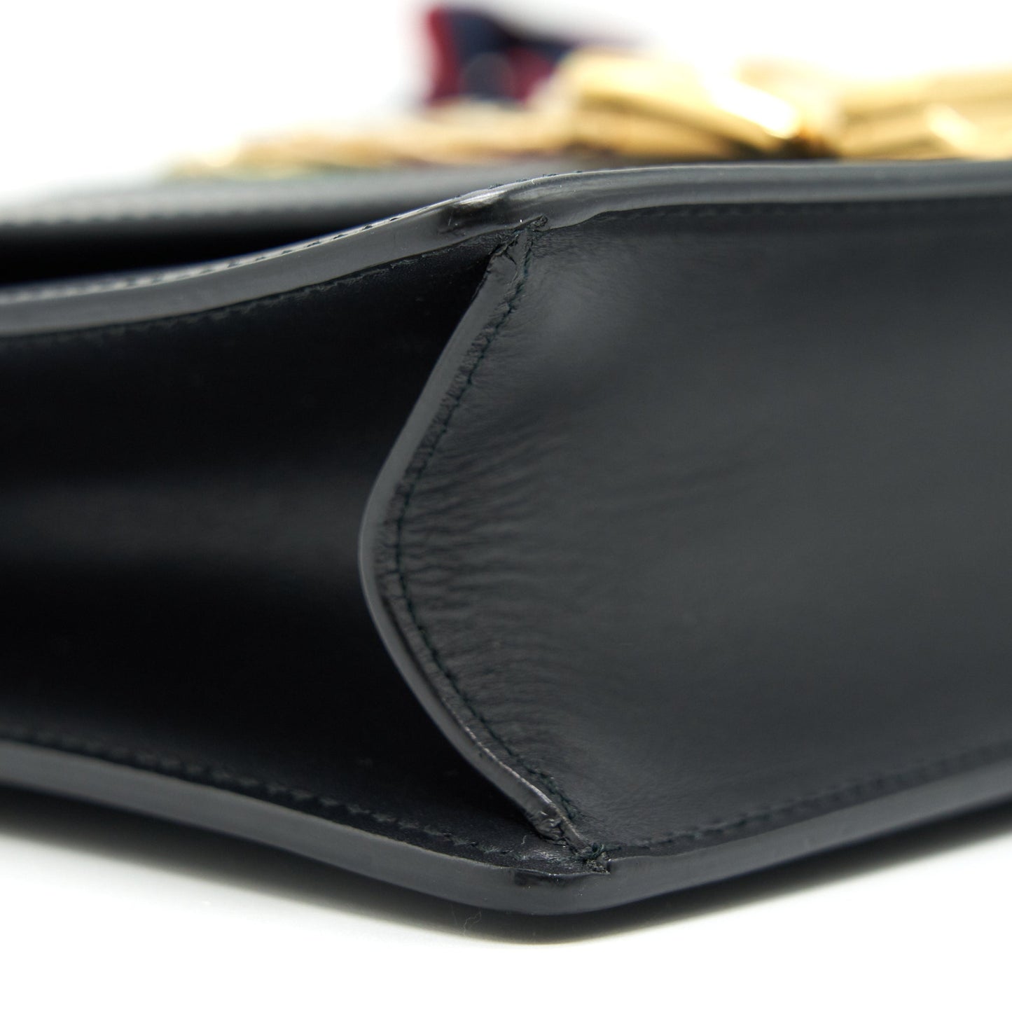 GUCCI SYLVIA SMALL LEATHER BAG BLACK