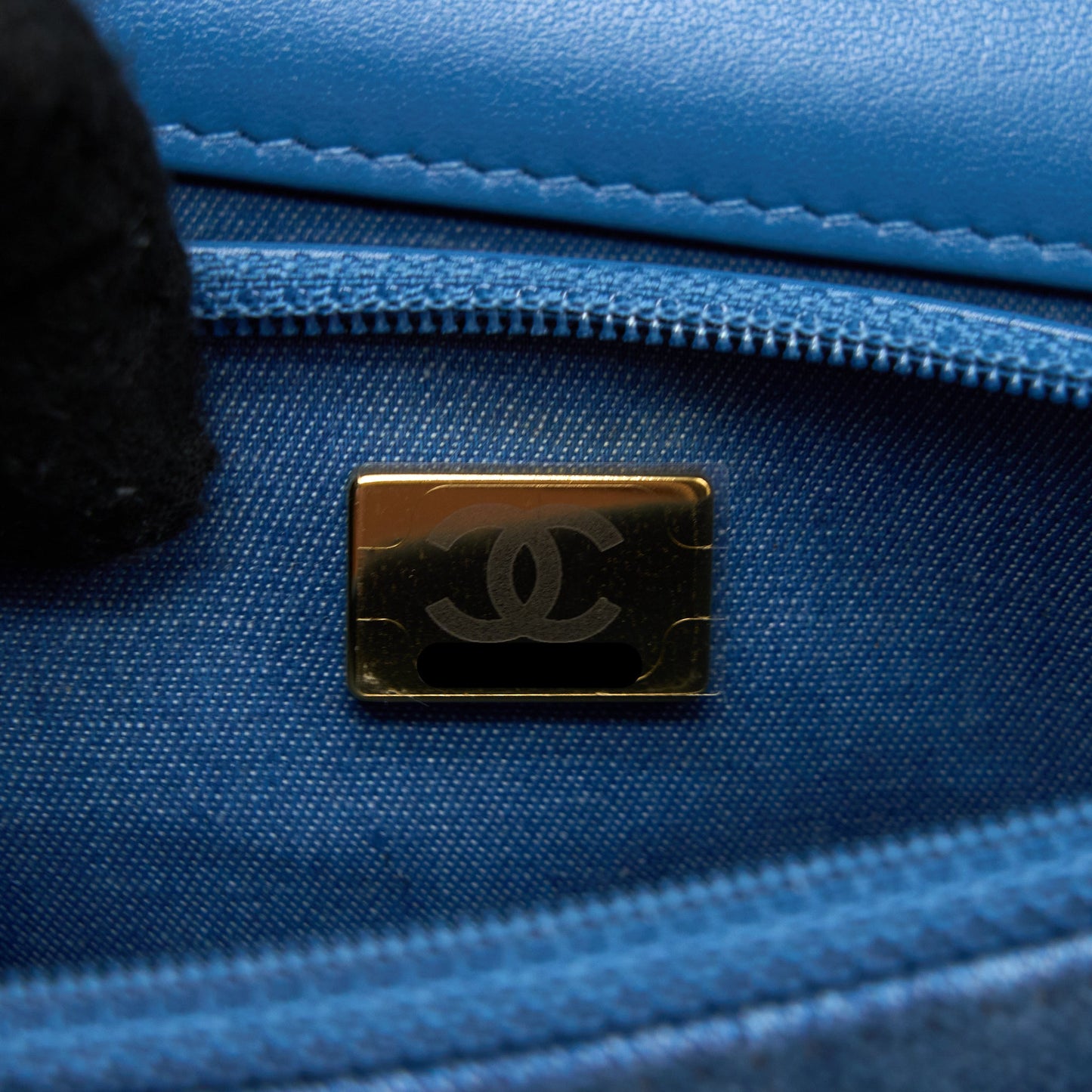 Chanel Pearl Crush Wallet On Chain Denim (Microchip)