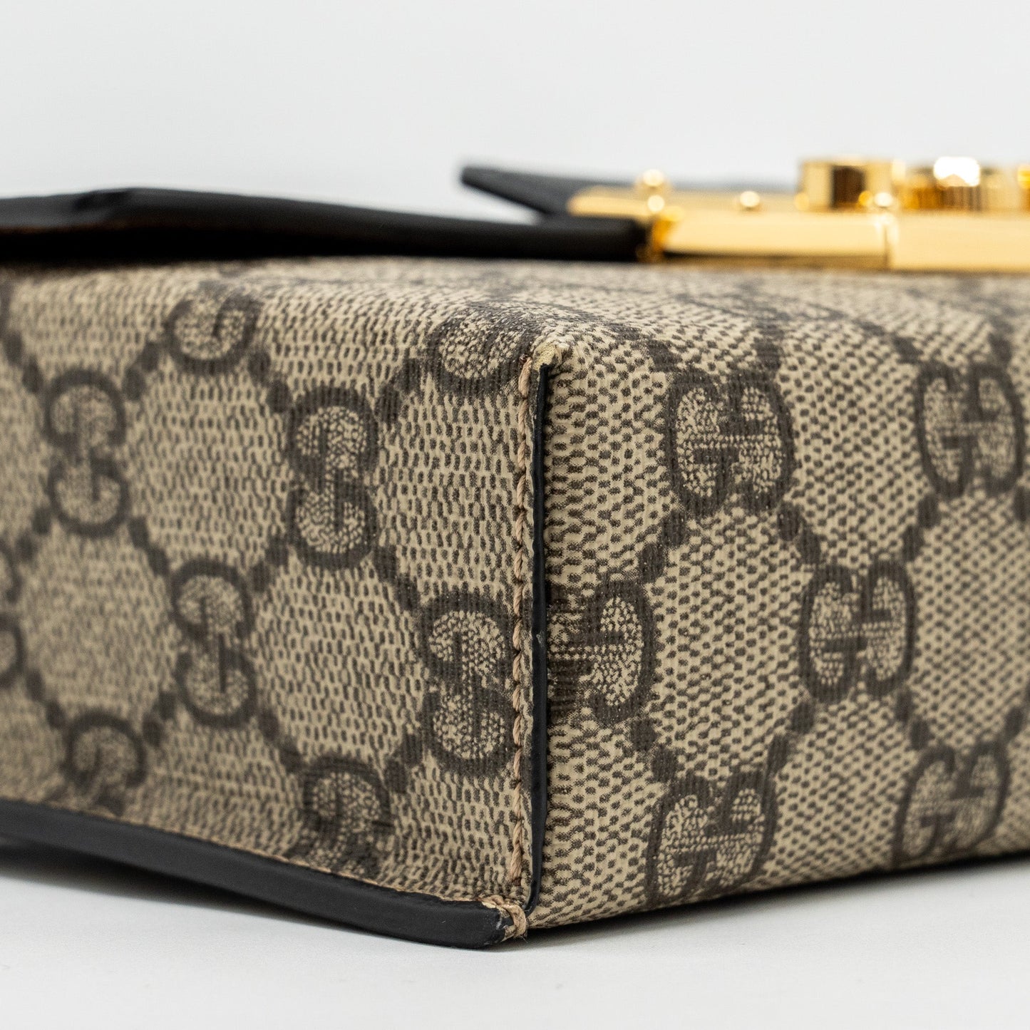 Gucci Mini Padlock Top Handle Shoulder Bag GG Supreme Canvas