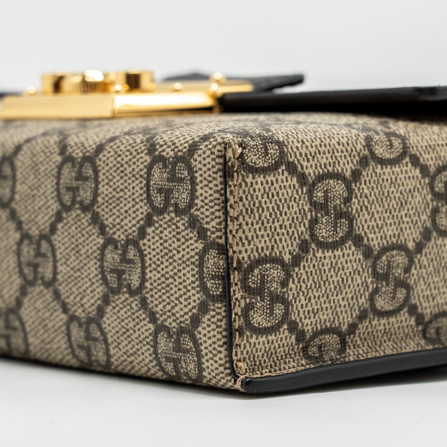 Gucci Mini Padlock Top Handle Shoulder Bag GG Supreme Canvas
