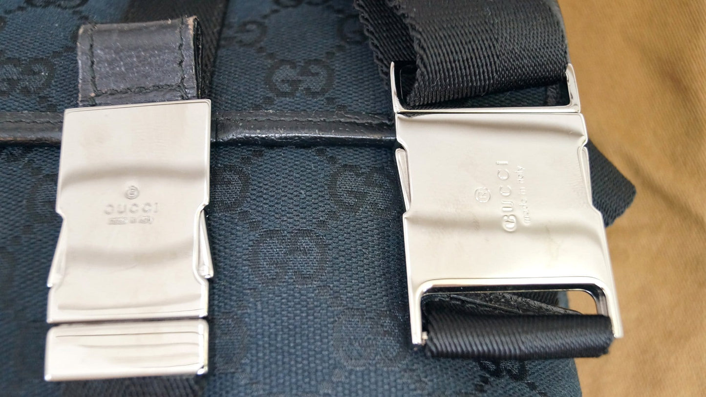 GUCCI GG Monogram Black Waist Bag 131236