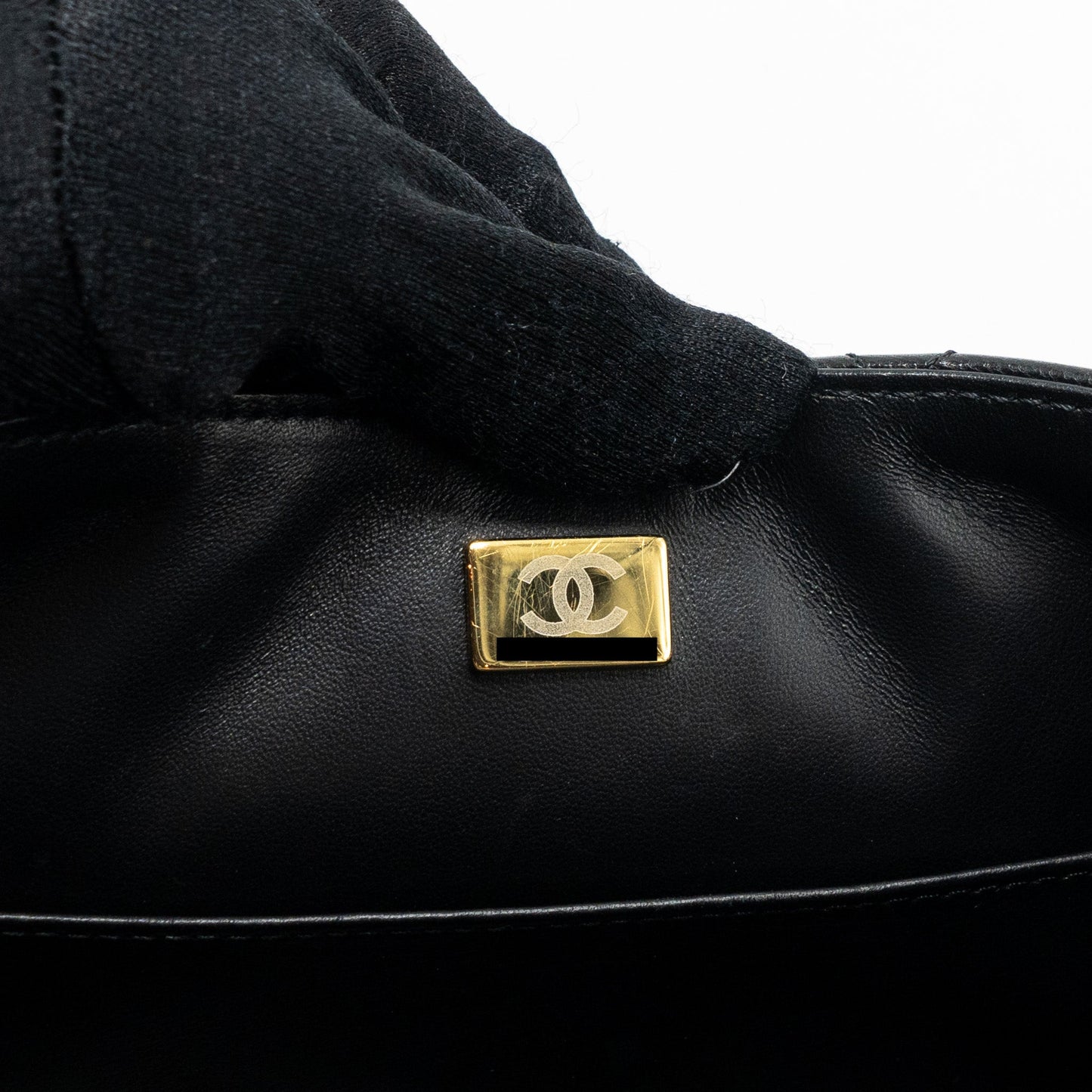 Chanel 22K retro new square large flap bag goatskin black (microchip)