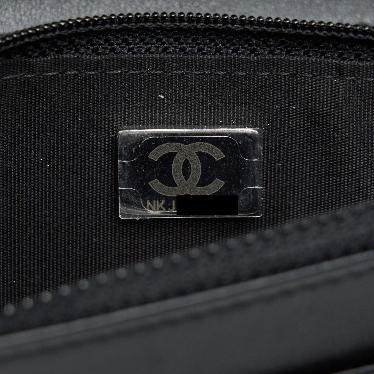 Chanel Boy Wallet On Chain Caviar Black Ruthenium Hardware
