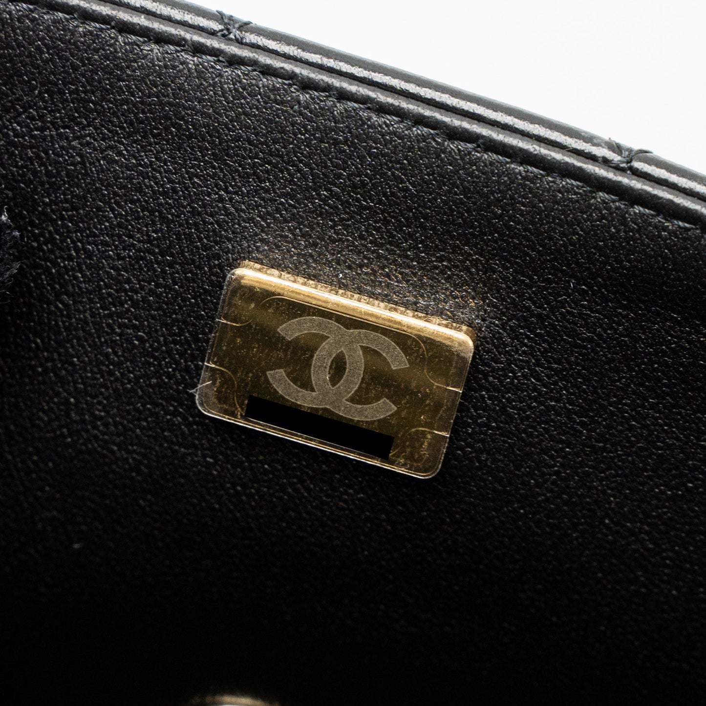 Chanel Mini Rectangular Flap Bag Lambskin Black L (Microchip)