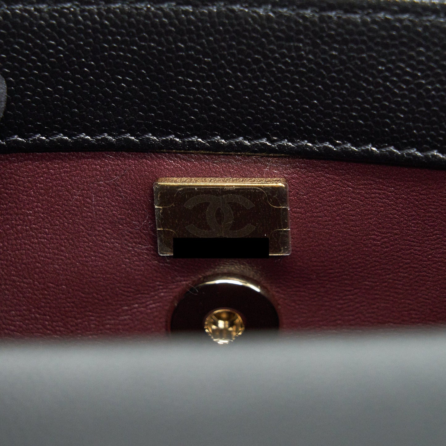 Chanel 21K Small (old mini) 24cm Cocohandle Black Caviar L