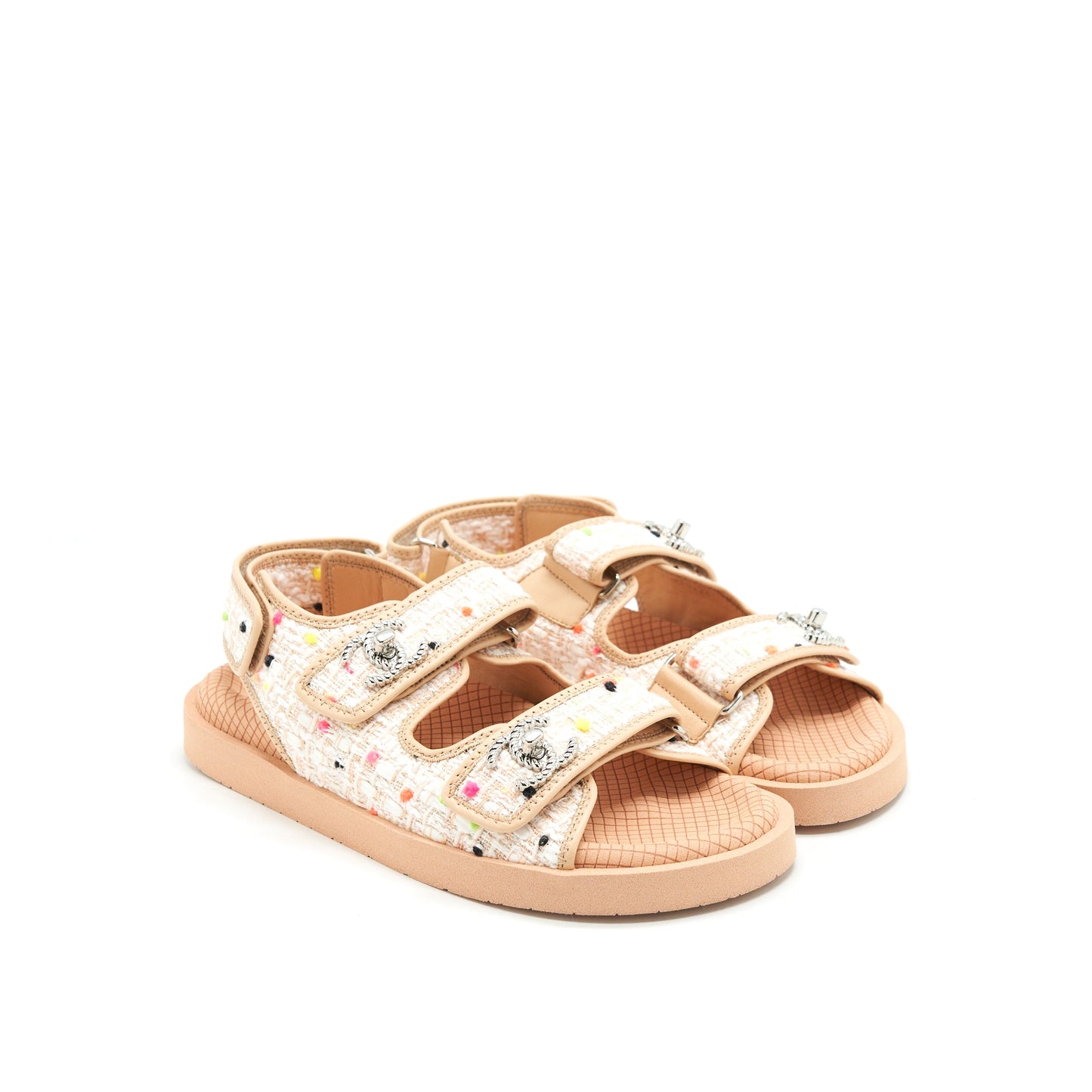 Chanel Size37 Dad Sandal Beige