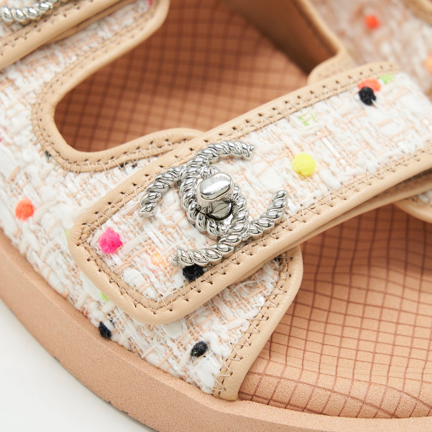 Chanel Size37 Dad Sandal Beige