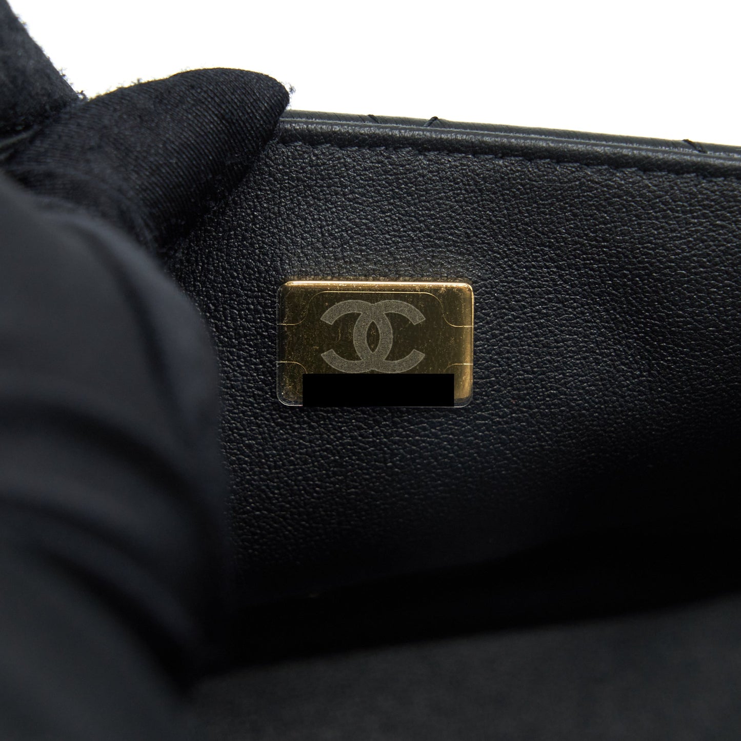 Chanel Mini Square Flap Bag Lambskin Black L