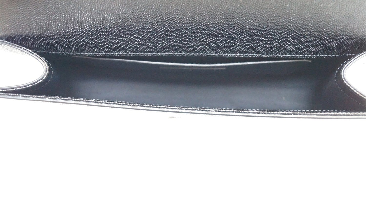 YVES SAINT LAURENT Kate Black Leather Clutch