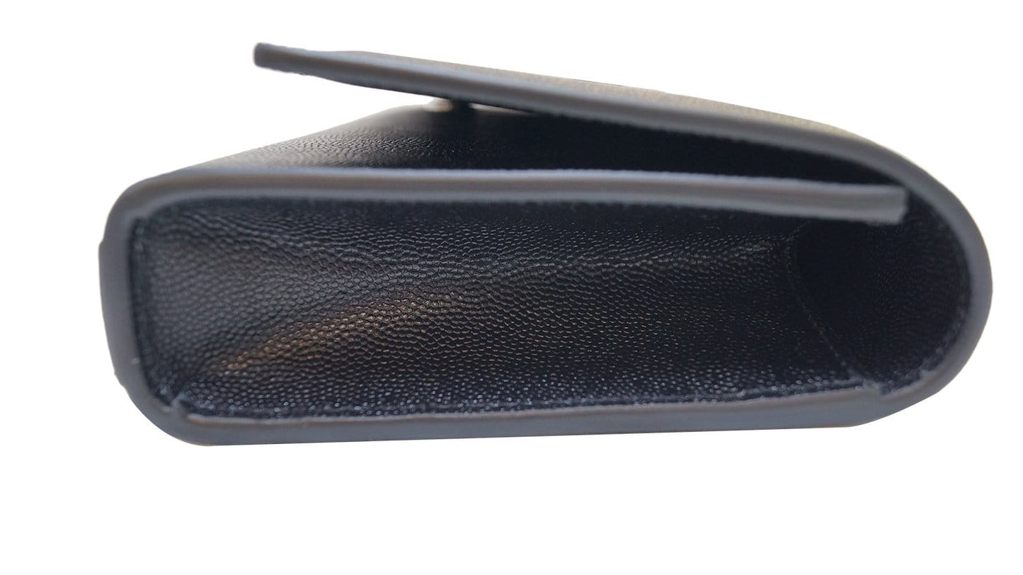 YVES SAINT LAURENT Kate Black Leather Clutch