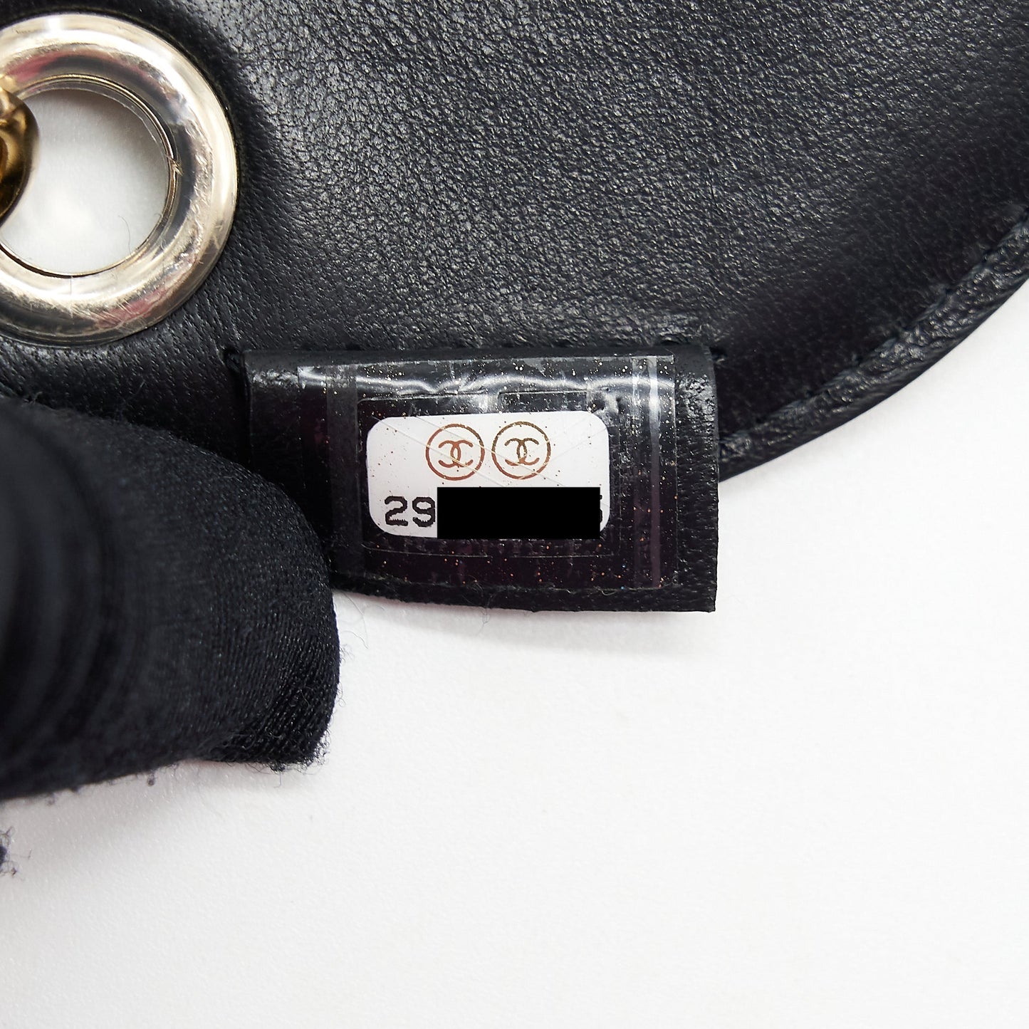 Chanel Quilted Luggage Tag Lambskin black L
