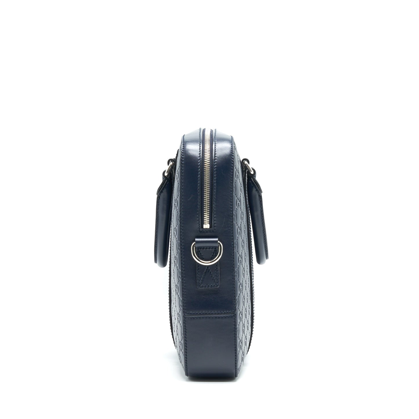 GUCCI Men's Leather Briefcase Navy