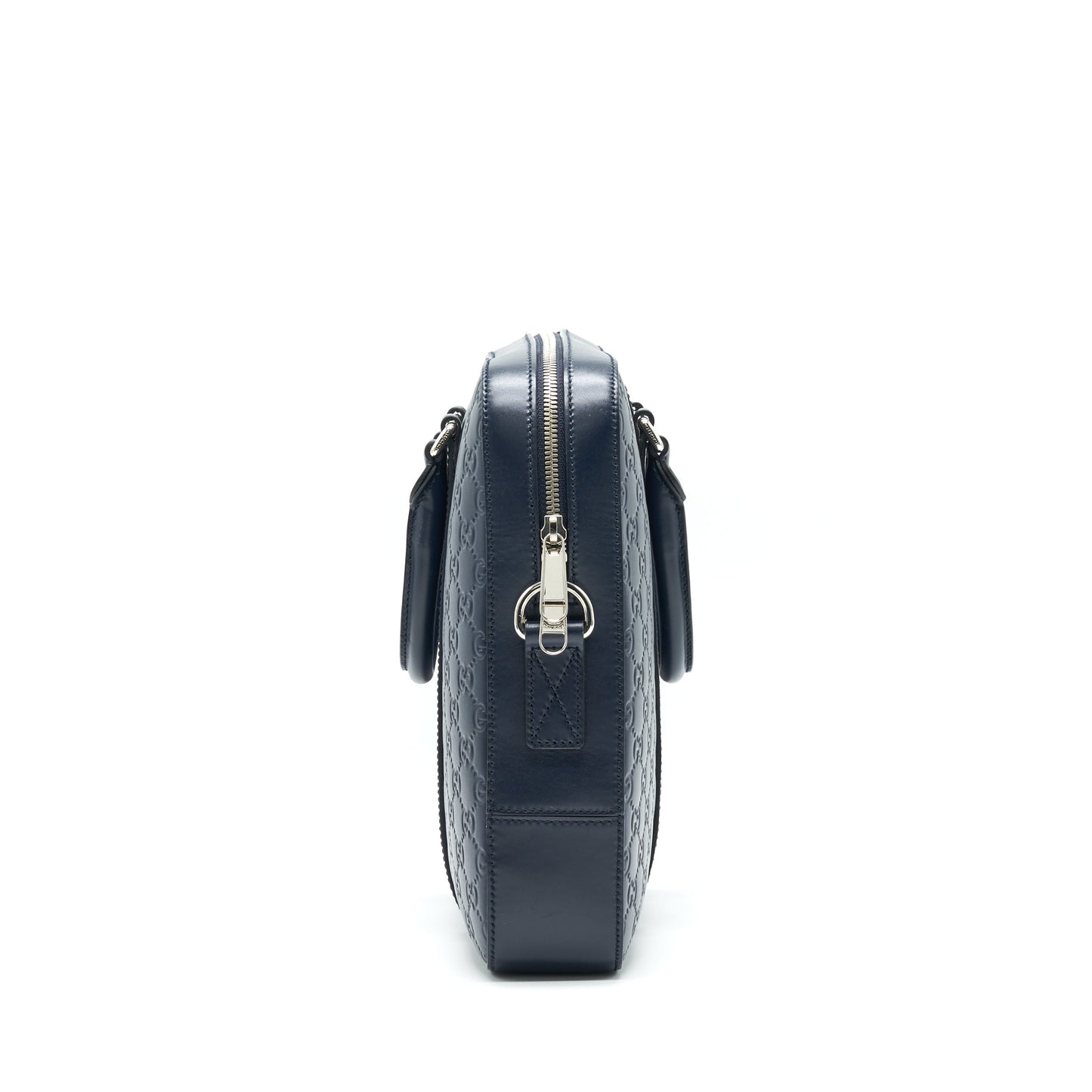 GUCCI Men's Leather Briefcase Navy