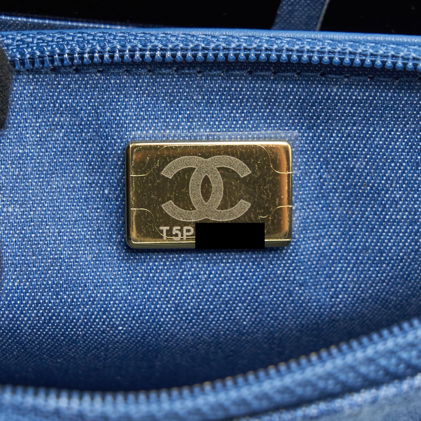 Chanel 22C Pearl Crush Wallet On Chain Denim