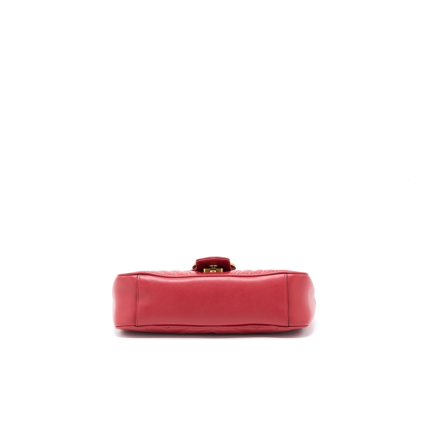 Gucci Small GG Marmont Matelasse Shoulder Bag Calfskin Red