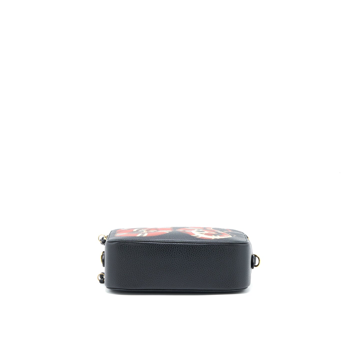 Gucci Snake Printed Camera Bag Calfskin Black